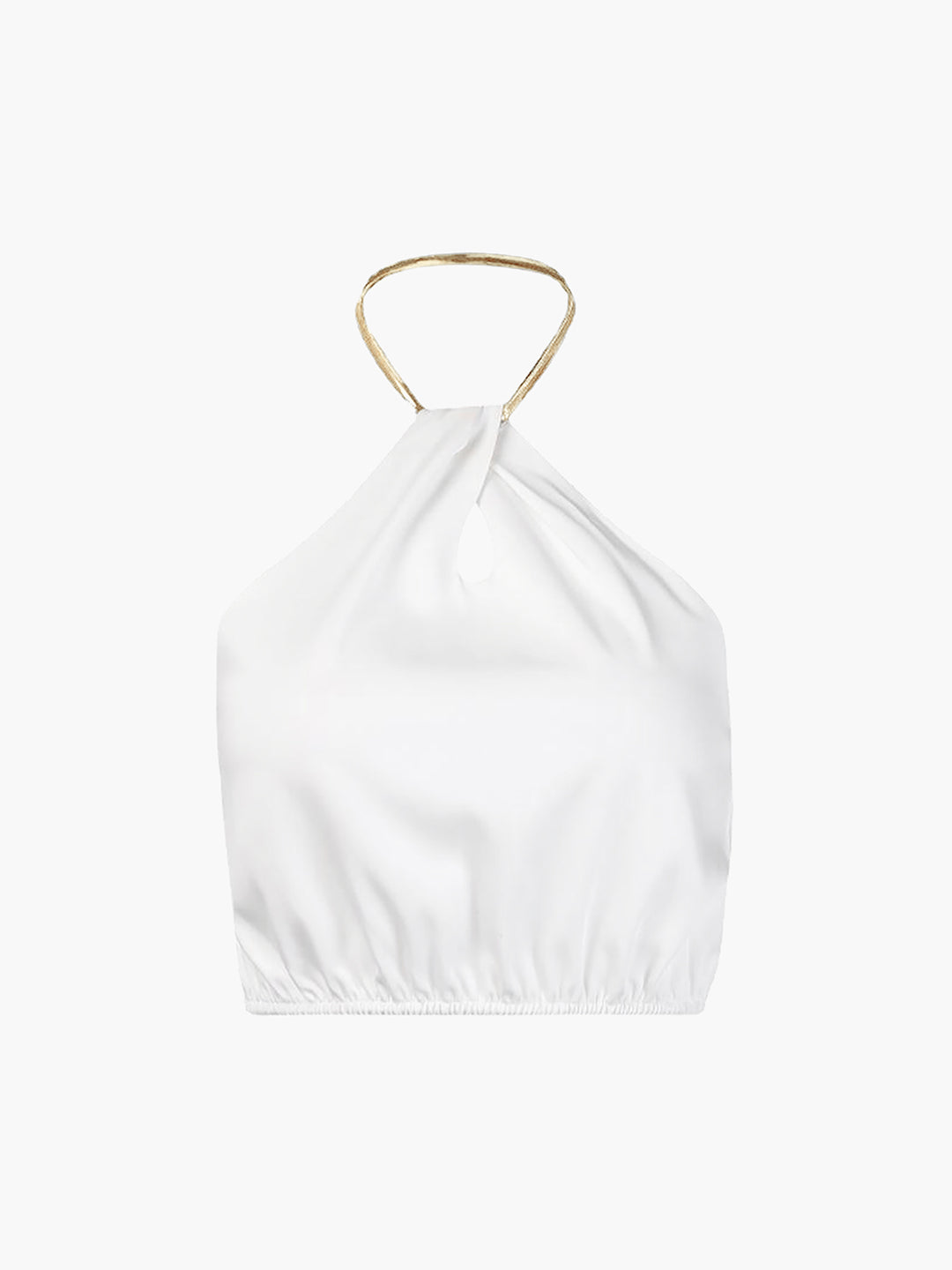 Semi-Sheer Halter Crop Sleeveless Top – COMMENSE