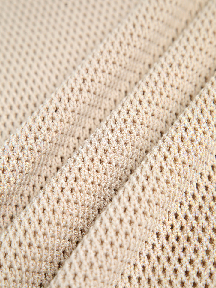 mix color high neck zip knit | NKNIT