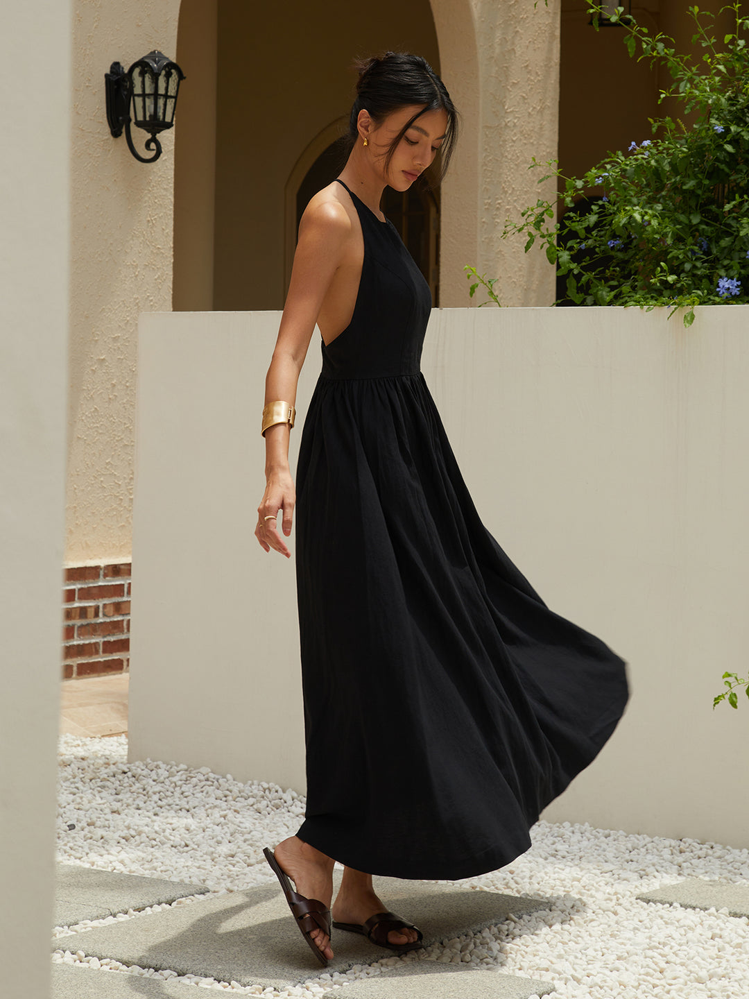 Solid Halter Long Dress | COMMENSE Solid Halter Long Dress | COMMENSE