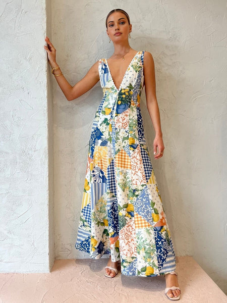 ワンピース Lace Trimmed Jersey Long Dress B1714034351137_grande.jpg?v=