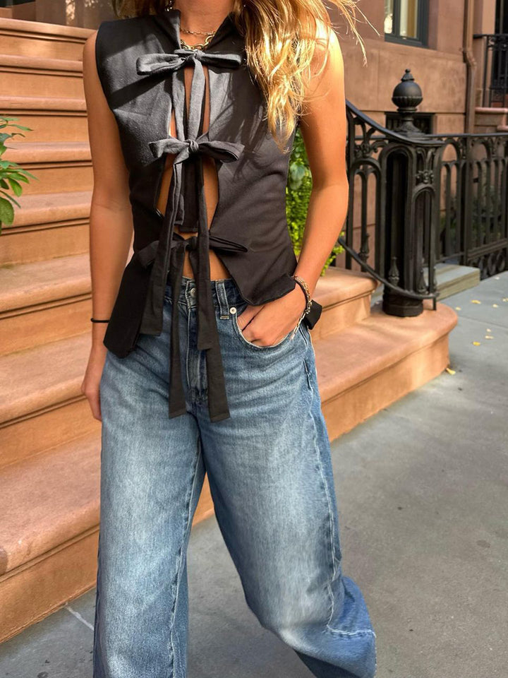 Cotton Knotted Multi-Wear Tank Top | COMMENSE
