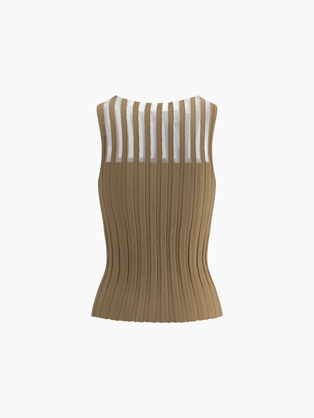 Sheer Ribbed Tank Top – COMMENSE