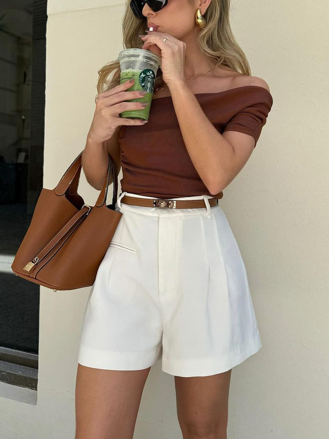 Semi-Sheer Mid-Waist Shorts Without Belt – COMMENSE