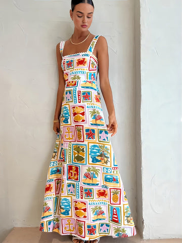 4585 Graffiti sleeveless top with trouser longwear dress for girls main image 1