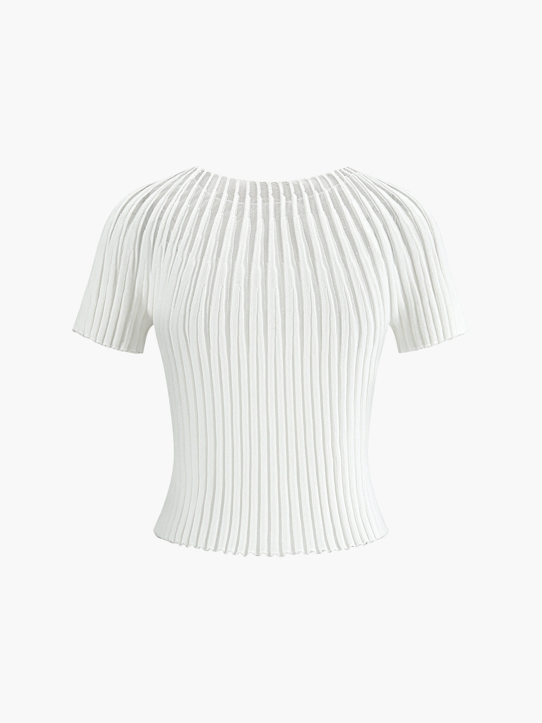 Plain Short Sleeve Knit Top – COMMENSE