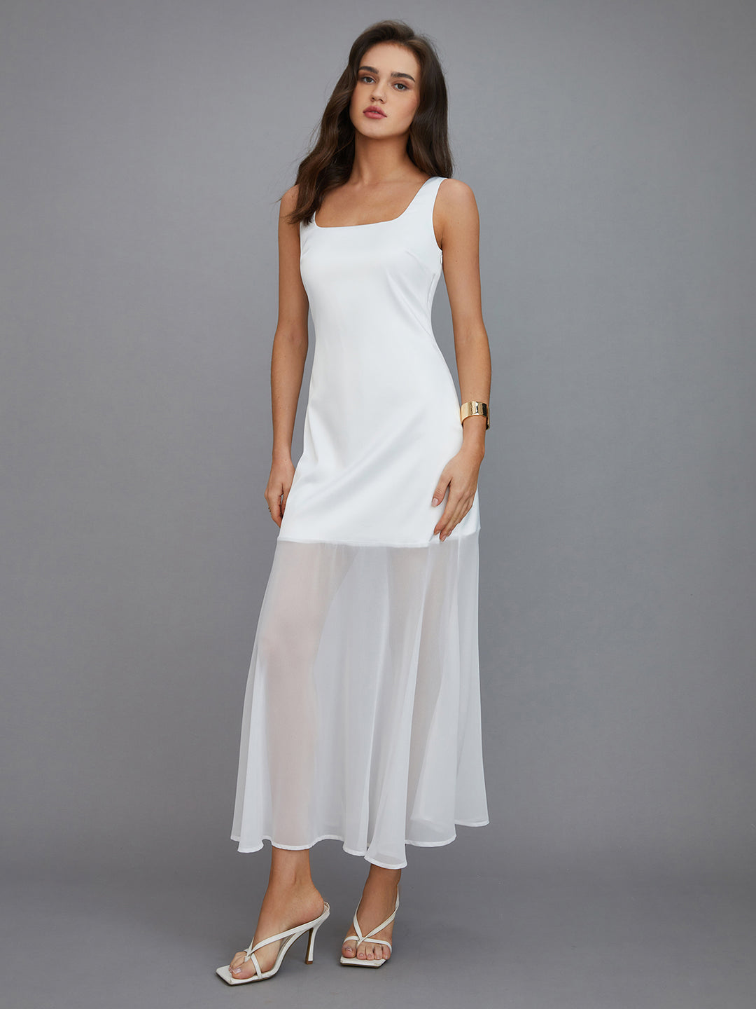 ★FANCYCLUB★DREAMY SHEER DRESS (WHITE)★正規品/人気 FANCY CLUB】DREAMY SHEER DRESS / 【ファンシークラブ】シアー