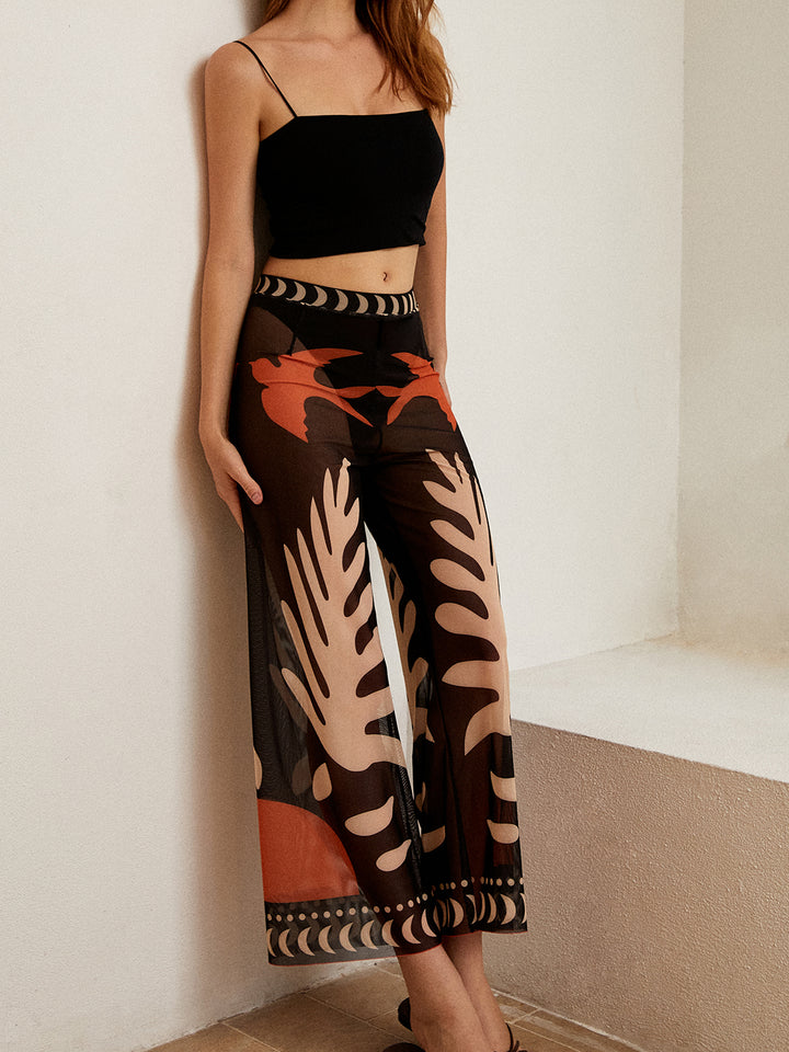 パンツ SHEER FLOWERBASE PRINT PANTS Ameri（アメリ）の「SHEER FLOWERBASE PRINT PANTS（その他