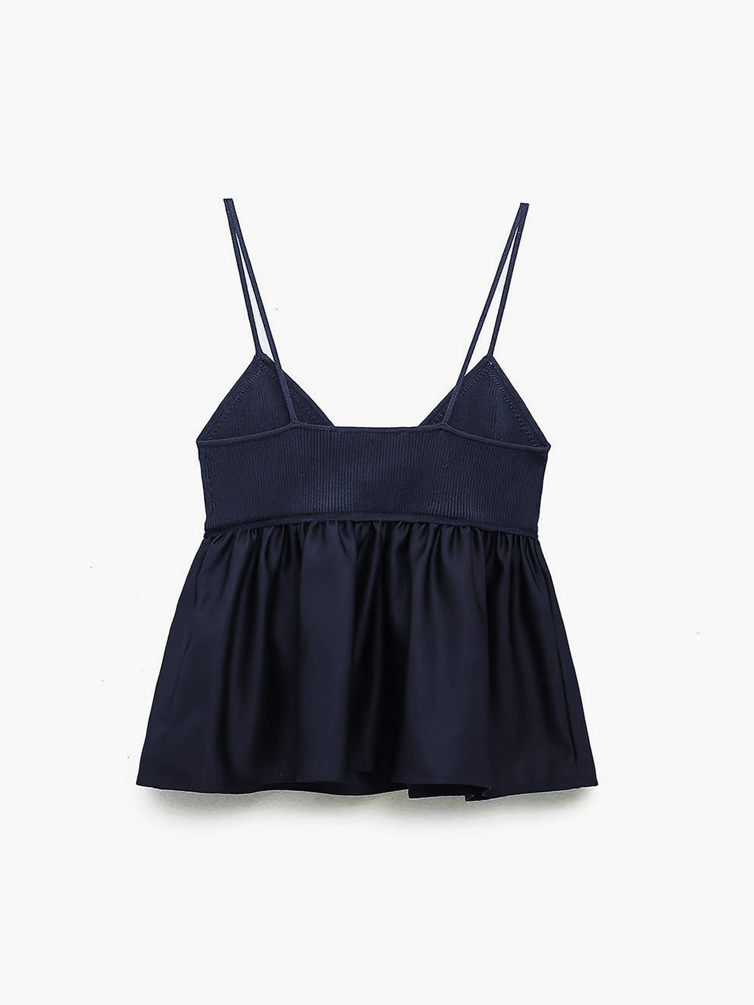 トップス ACLENT Front frill tulle camisole Zara Pink Plunge Neck Tie Front Ruffle Eyelet Cami Camisole