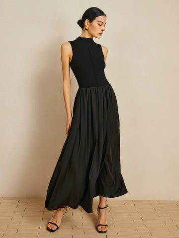 Sleeveless Mock Neck Dress