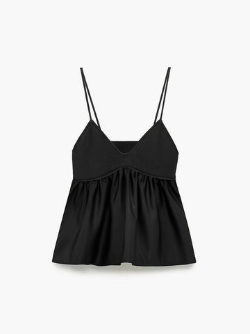 Ruffle Crop Cami Top – COMMENSE