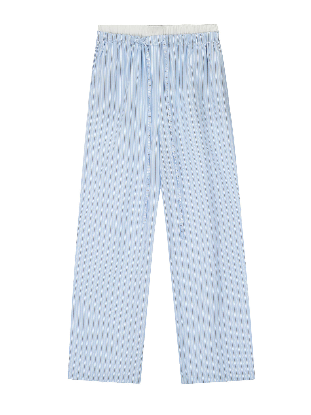 Stripe Loose Double-Waisted Tie Front Pants – COMMENSE