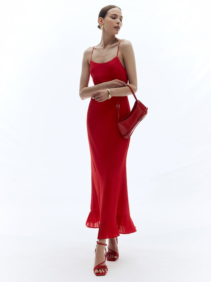 Backless Sleeveless Solid Long Dress | COMMENSE