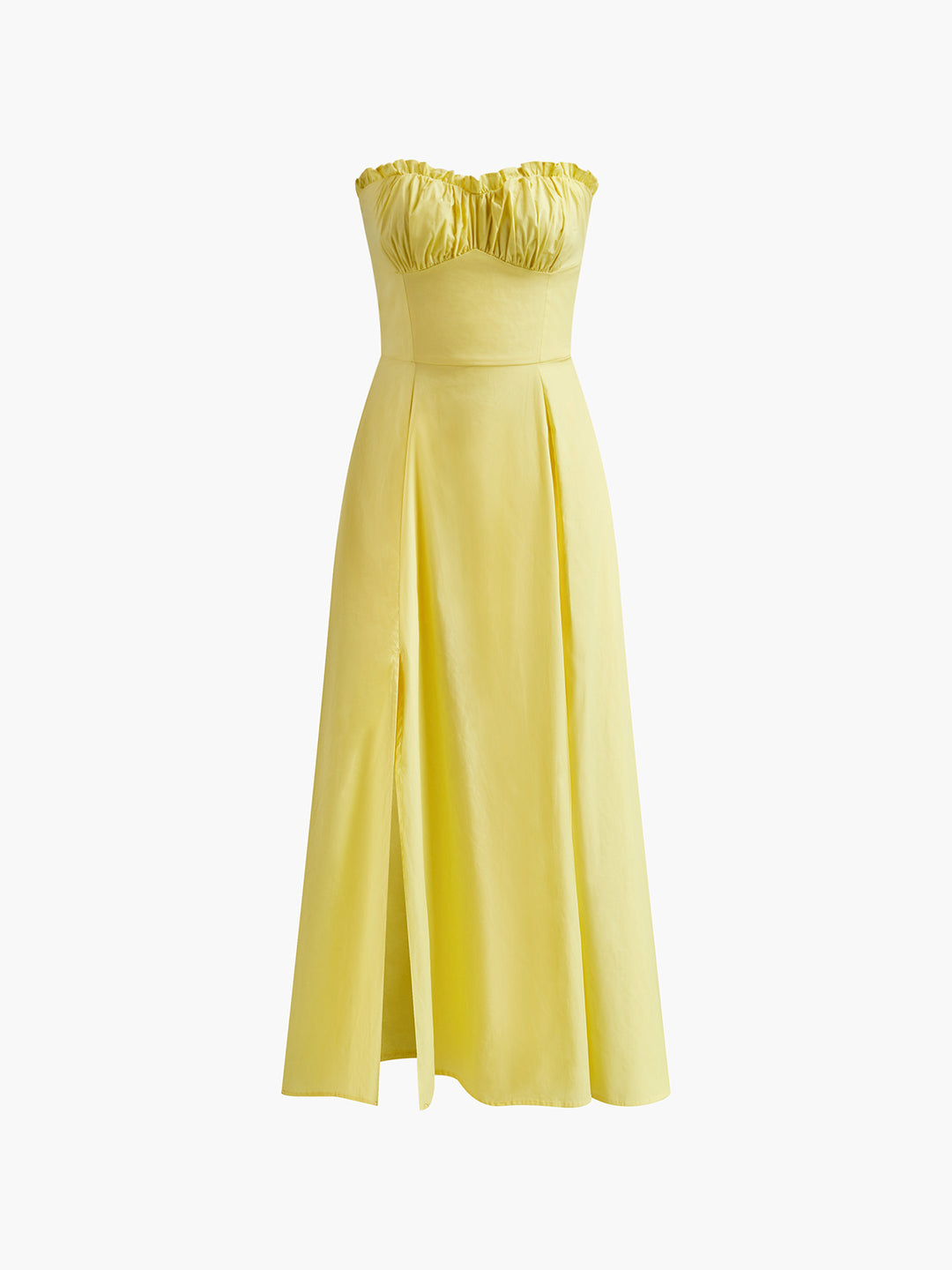 ◇typeservice◇ Back Slit Lettuce Stitch Top Yellow Back Slit Lettuce Stitch Top [Yellow] - 타입서비스