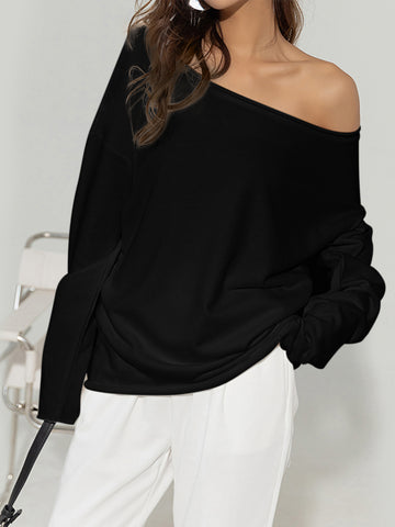 Asymmetrical Off-Shoulder Sweater main image 0
