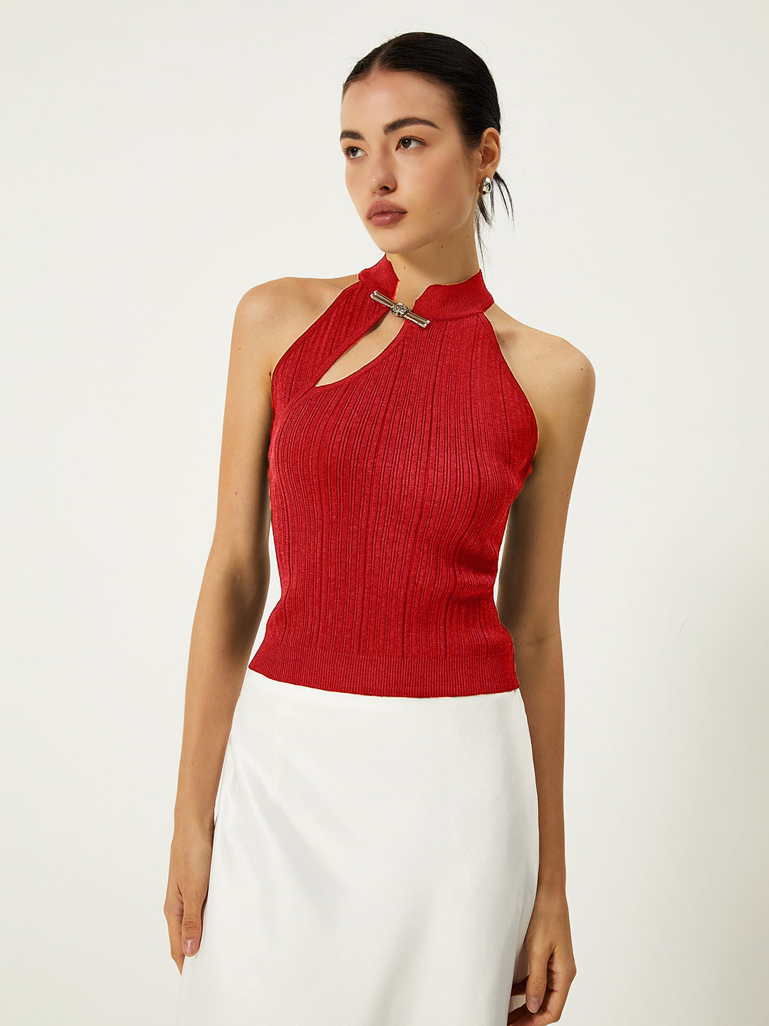 Asymmetrical Button Sweater Vest – COMMENSE