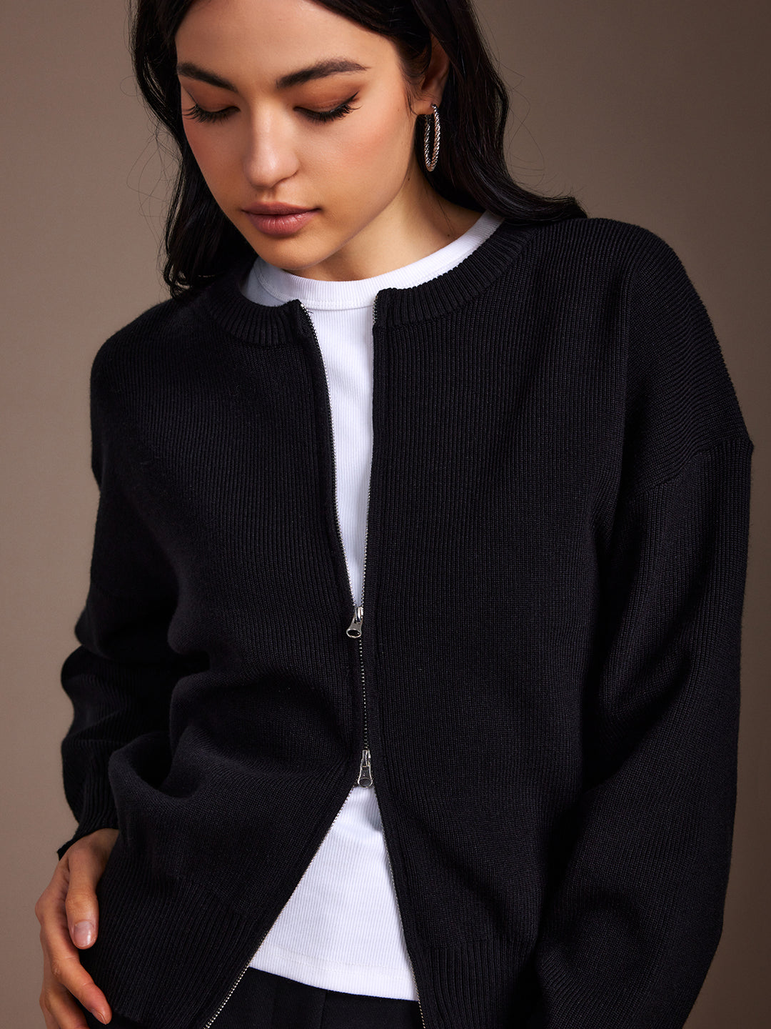 【初回限定】 Plain Double Zip Cardigan – COMMENSE トップス