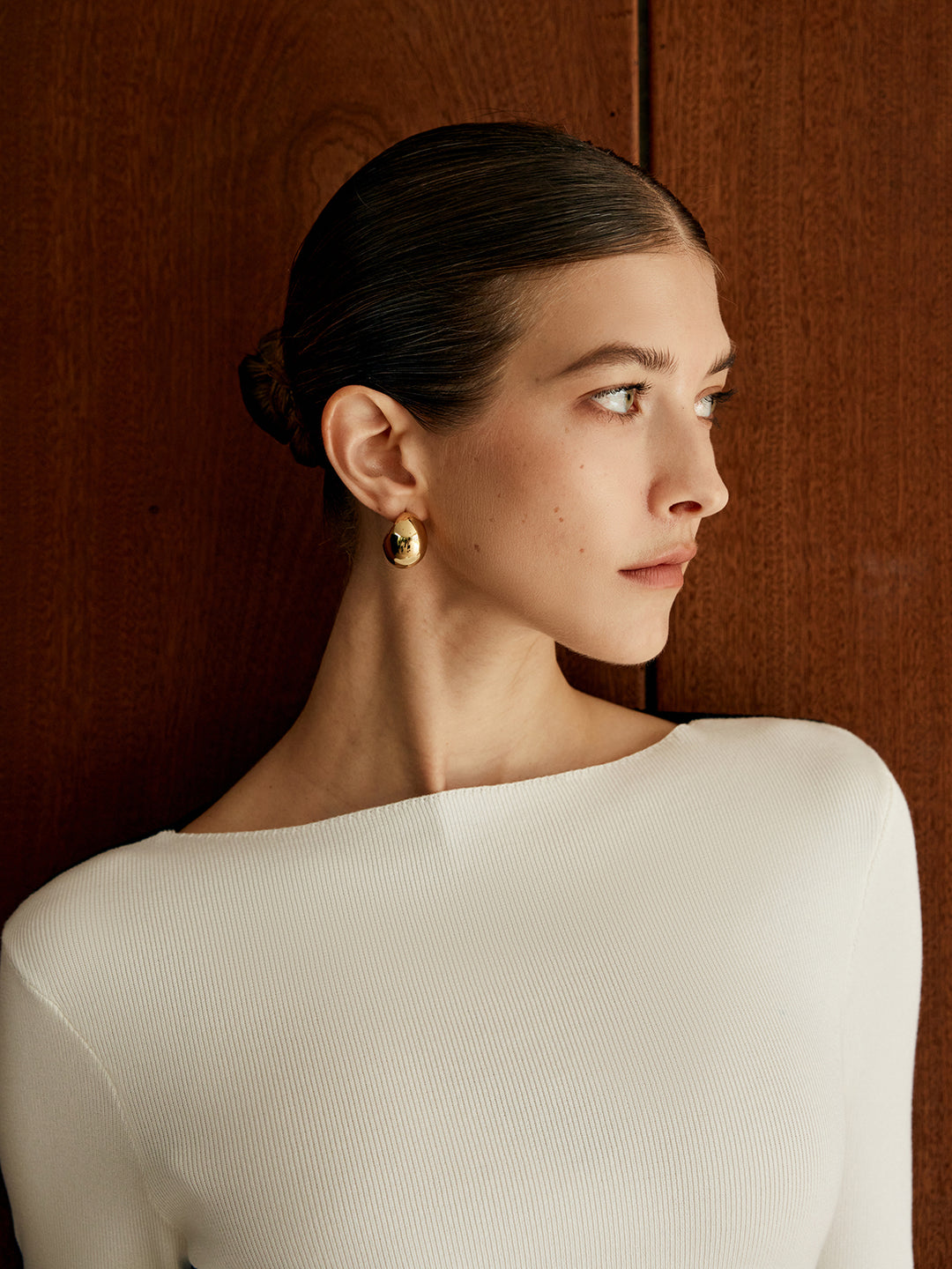 Two Tone Panel Knit Top | COMMENSE