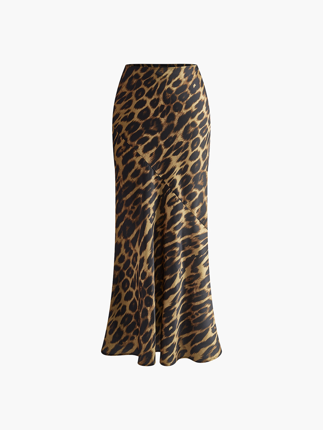 Slim Leopard Print Maxi Skirt COMMENSE