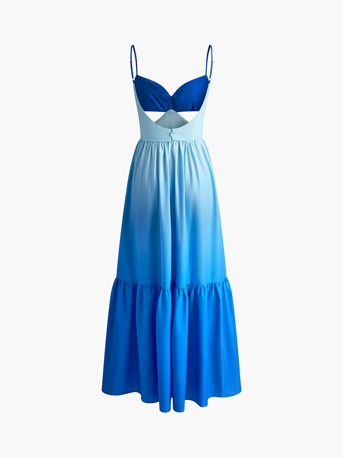 Backless Cutout Cami Long Dress - Blue - XS - Commense Backless Cutout Cami Long Dress - Blue - XS - Commense