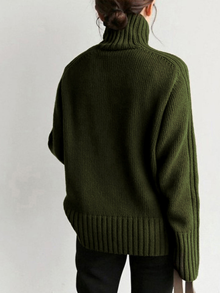 【DISCERNMENT】Heavy Turtleneck Warmer Sweatshirt HF-313 - Heavy Fleece Oversized Turtleneck Sweater with