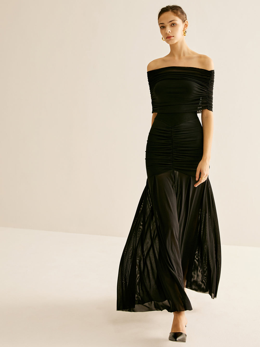 Flare pleats Dress – L'AUBE BLANC
