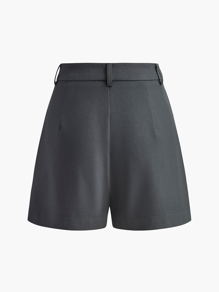 Semi-Sheer Mid-Waist Shorts Without Belt – COMMENSE