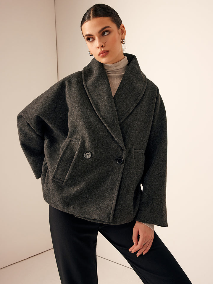 Lumignon tweed fur  jacket【ダークグレー】♥ Lumignon original ♥ tweed fur snow jacket【ブラック