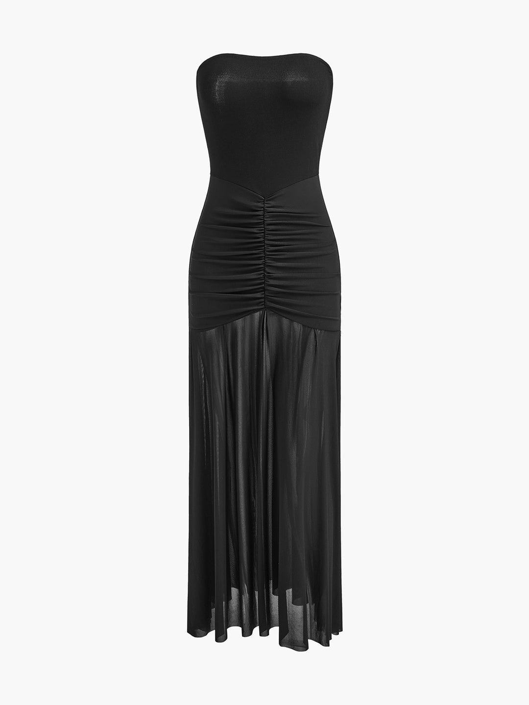 Pleated Mesh Tube Dress With Shawl | COMMENSE Pleated Mesh Tube Dress With Shawl | COMMENSE