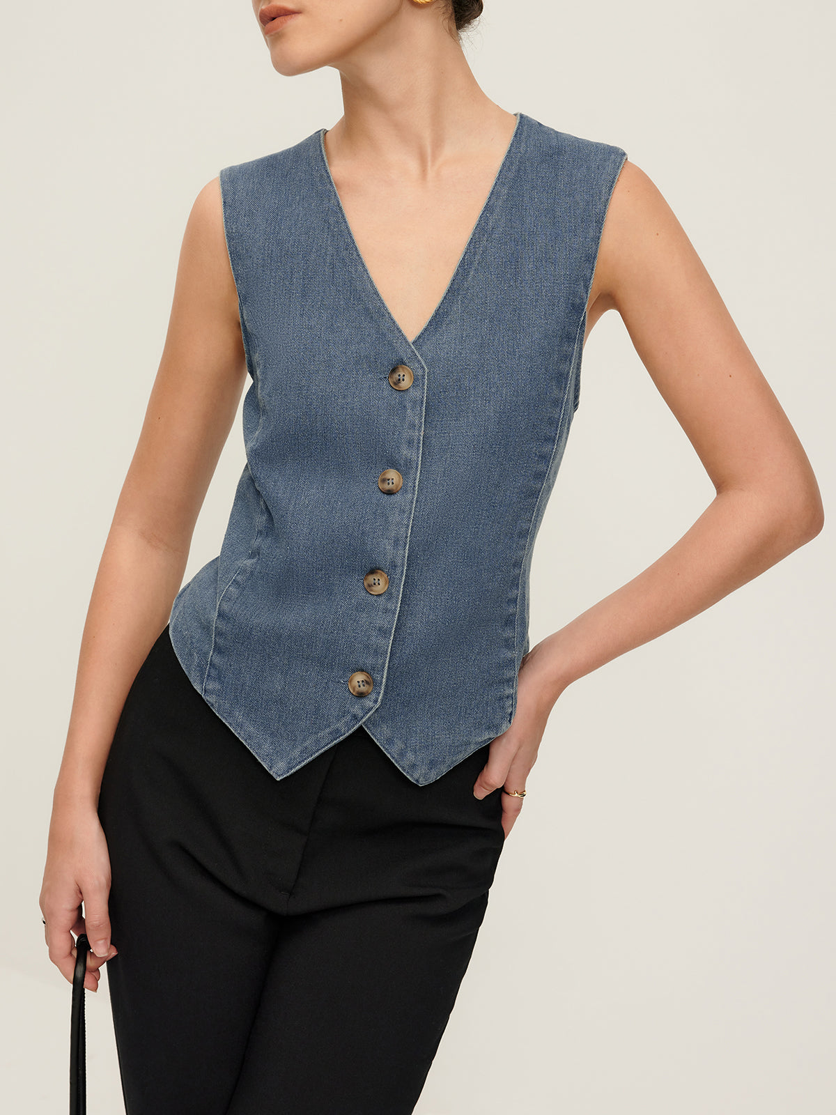 Vest V Neck Button Down main image 1