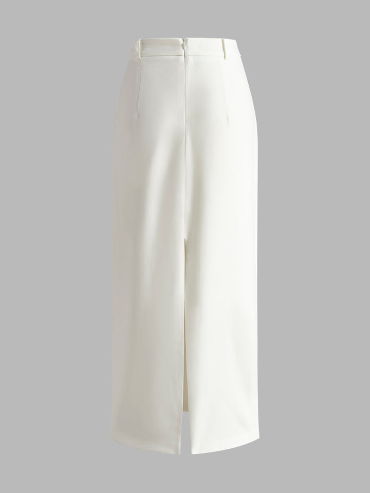 URAGO Grown back slit maxi skirt 新品　未開封 Elegant Slit Back Maxi Skirt Without Belt | COMMENSE