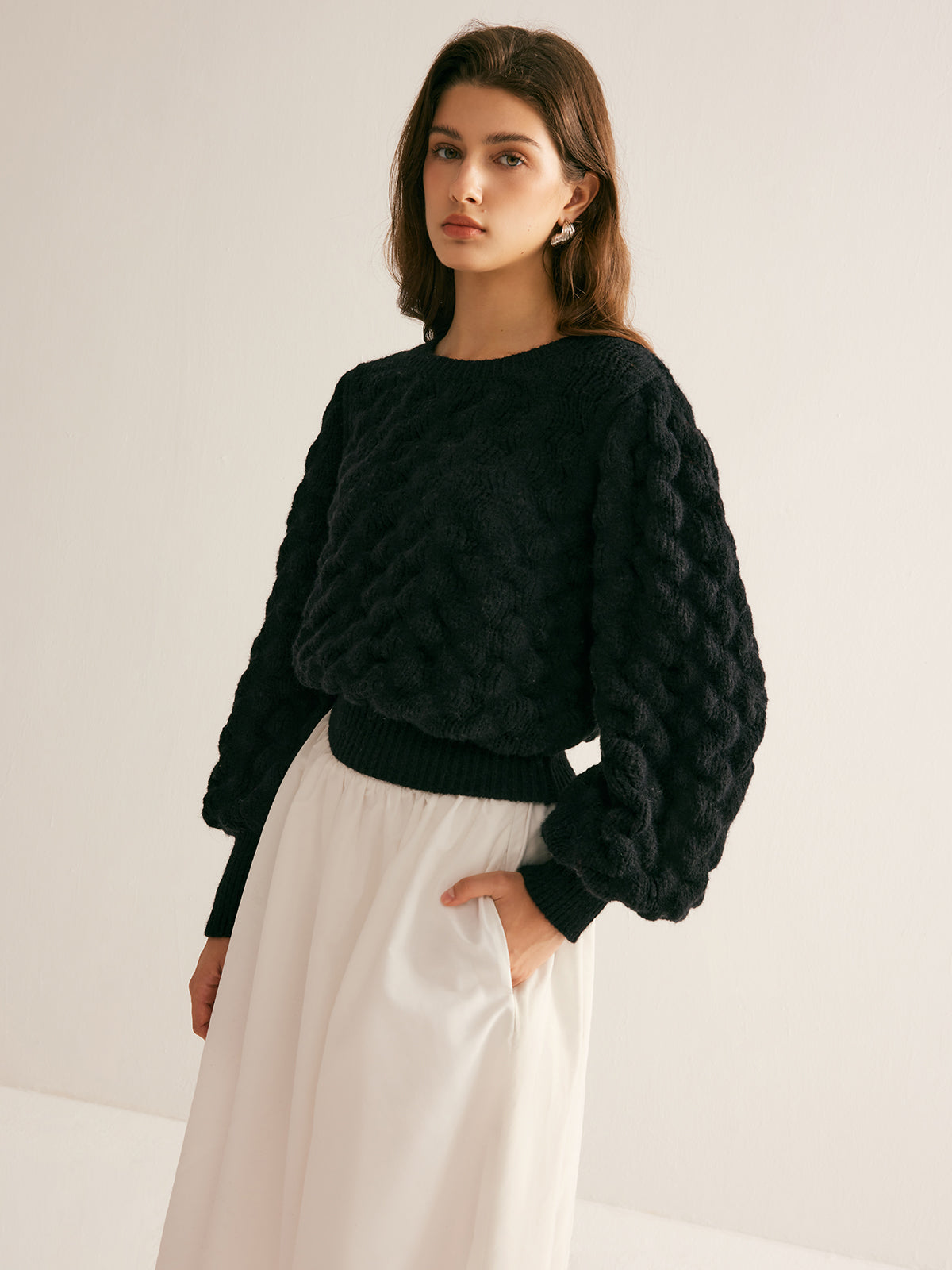 Crew Neck Cloud Sweater | COMMENSE