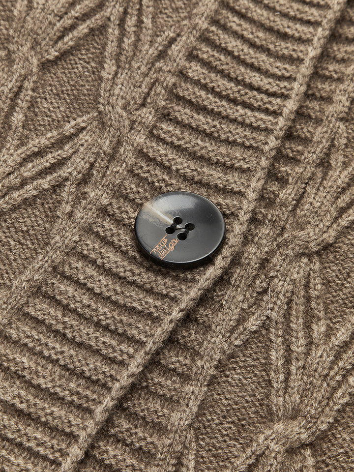 Diamond Stitch Knitting Longline Cardigan – COMMENSE