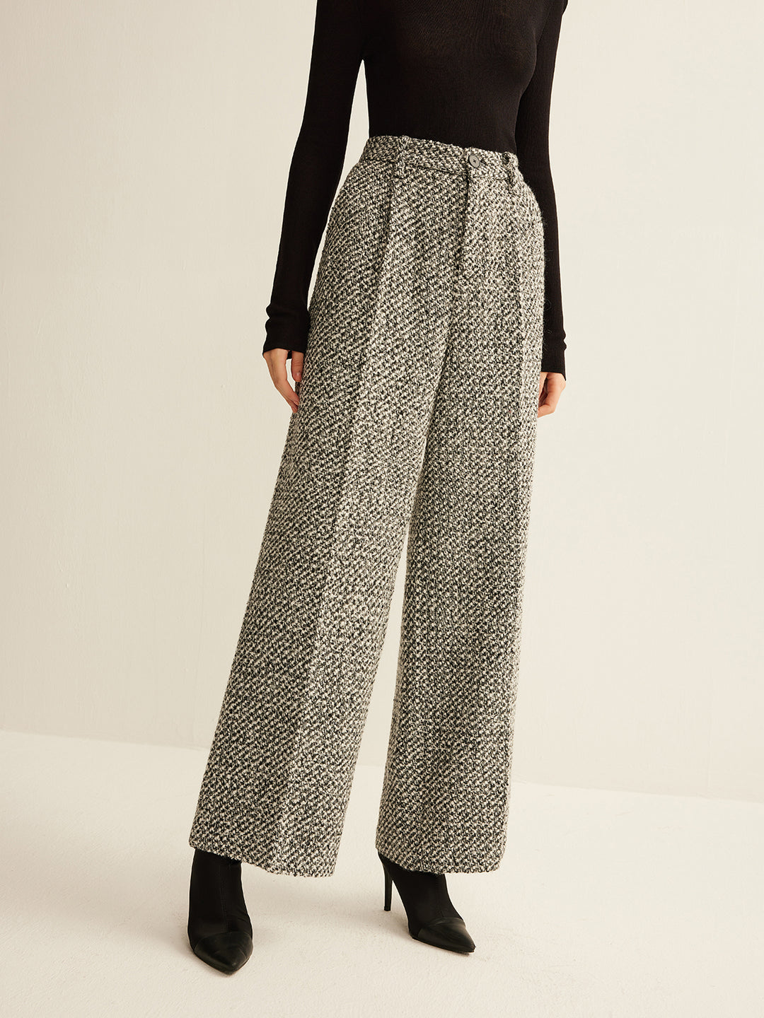 Wool-Blend Tweed Pants – COMMENSE