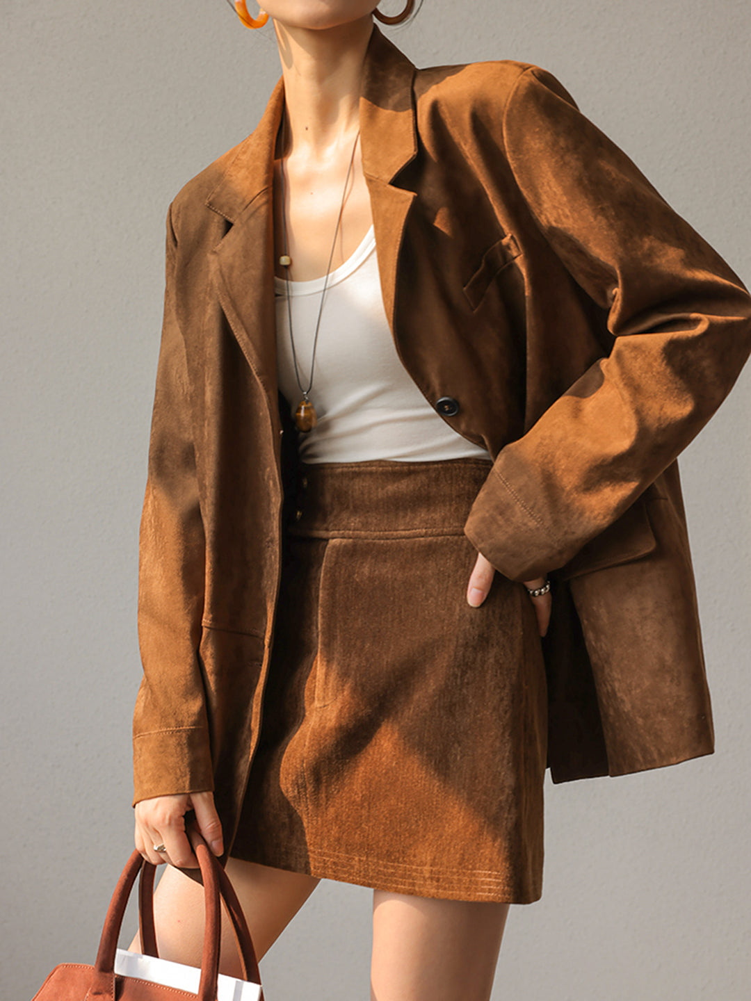 ジャケット・アウター ollun boa suede combination coat mocha Spicewood Faux Suede & Shearling Coat