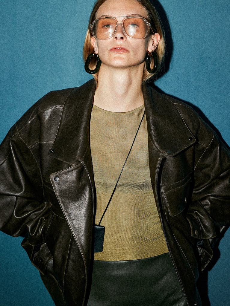 Versatile Shift PU Leather Jacket | COMMENSE