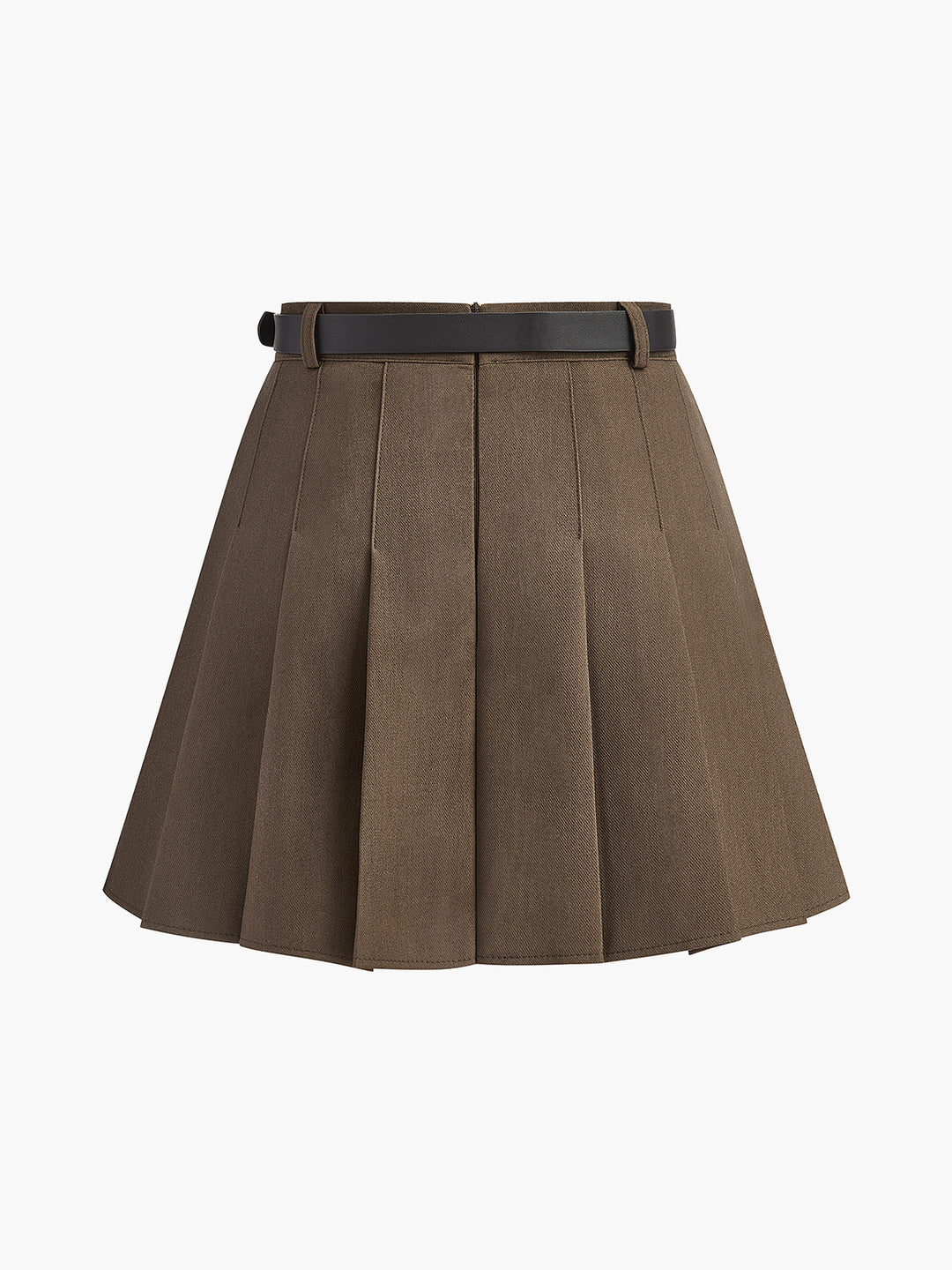 Versatile Pleated Mini Skirt With Belt – COMMENSE