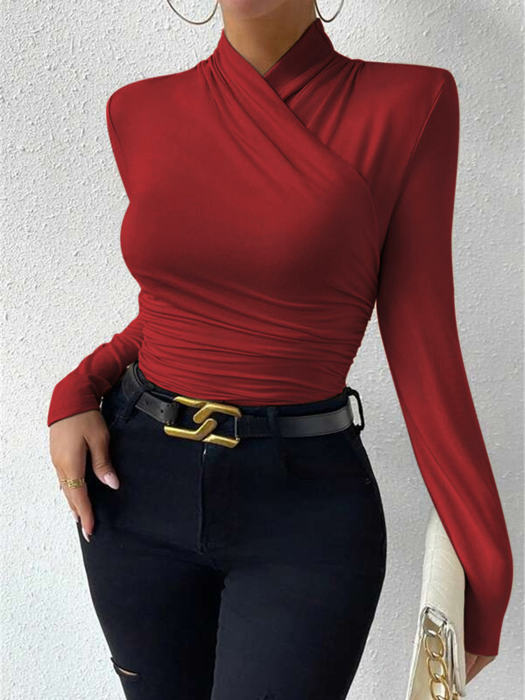 Lucky Top | Capri Blue Silk | Stone Cold Fox