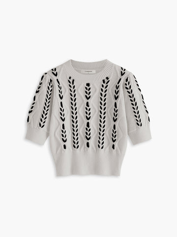 Contrast Binding Square Neck Top