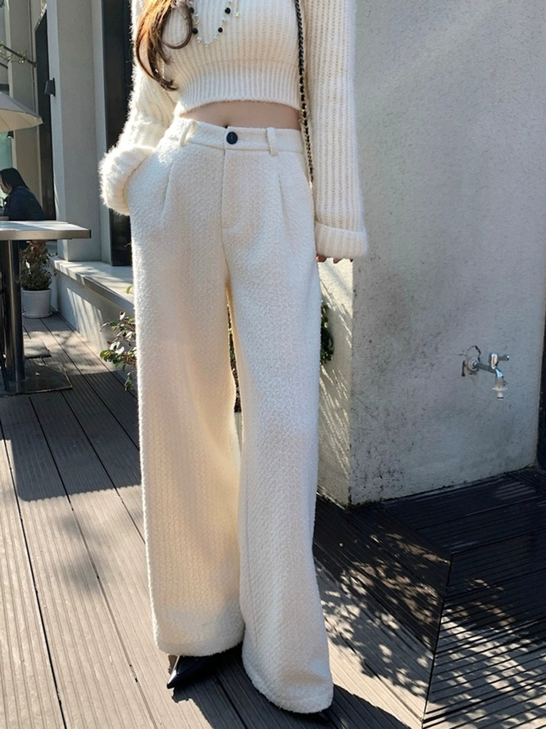 Wool-Blend Tweed Pants – COMMENSE