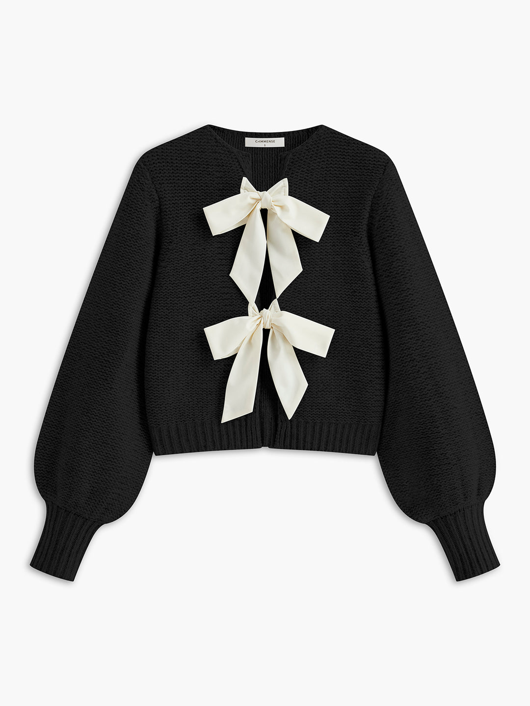 Crew Neck Bow Knit Top – COMMENSE Crew Neck Bow Knit Top – COMMENSE
