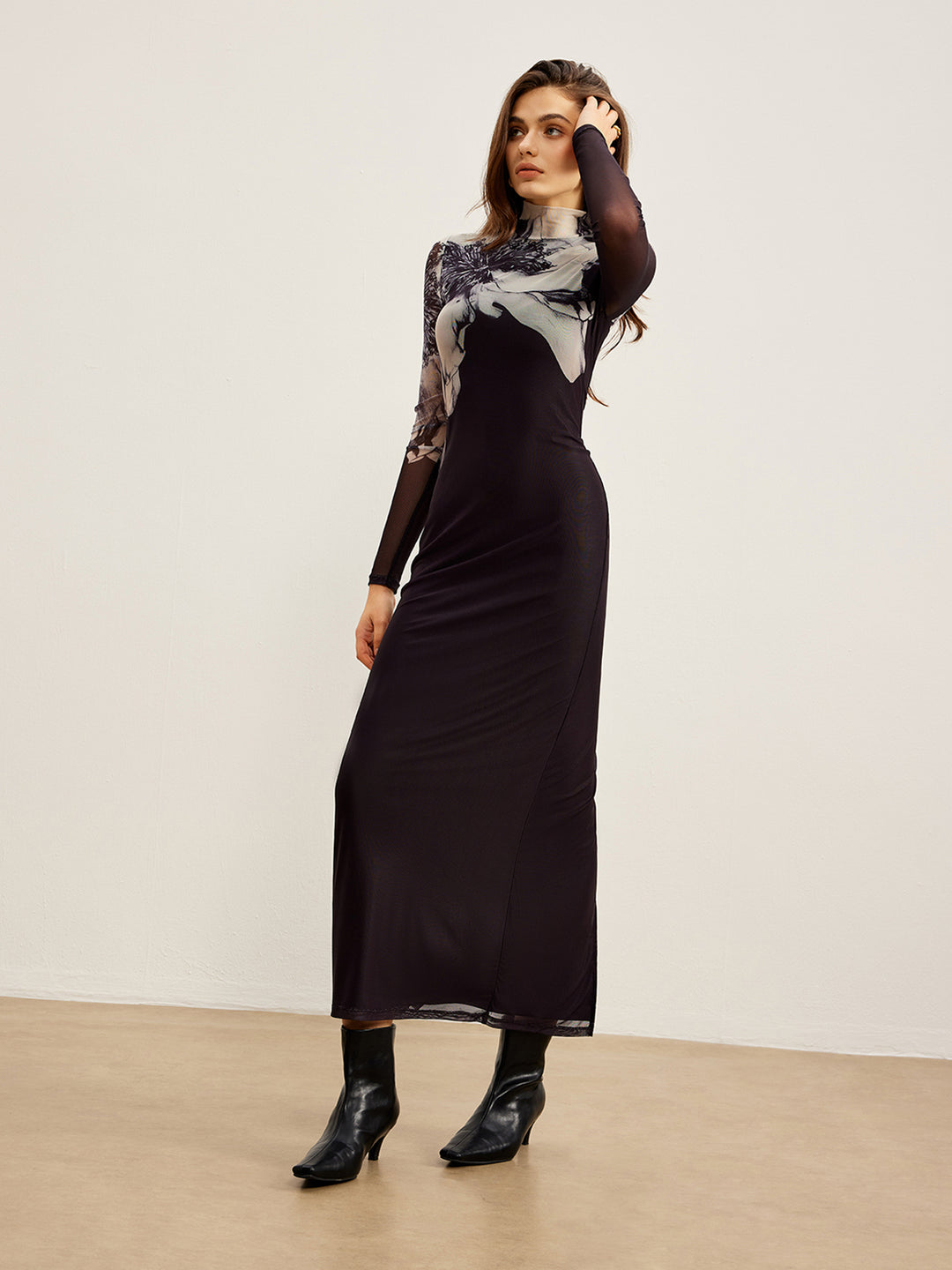 knee length dresses for ladies ROCKSTAR MESH MINI DRESS – AKIRA main image 0