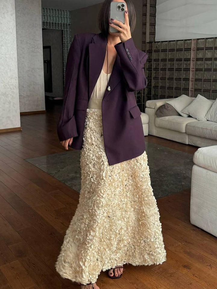 High-Waist Rosette Skirt – COMMENSE