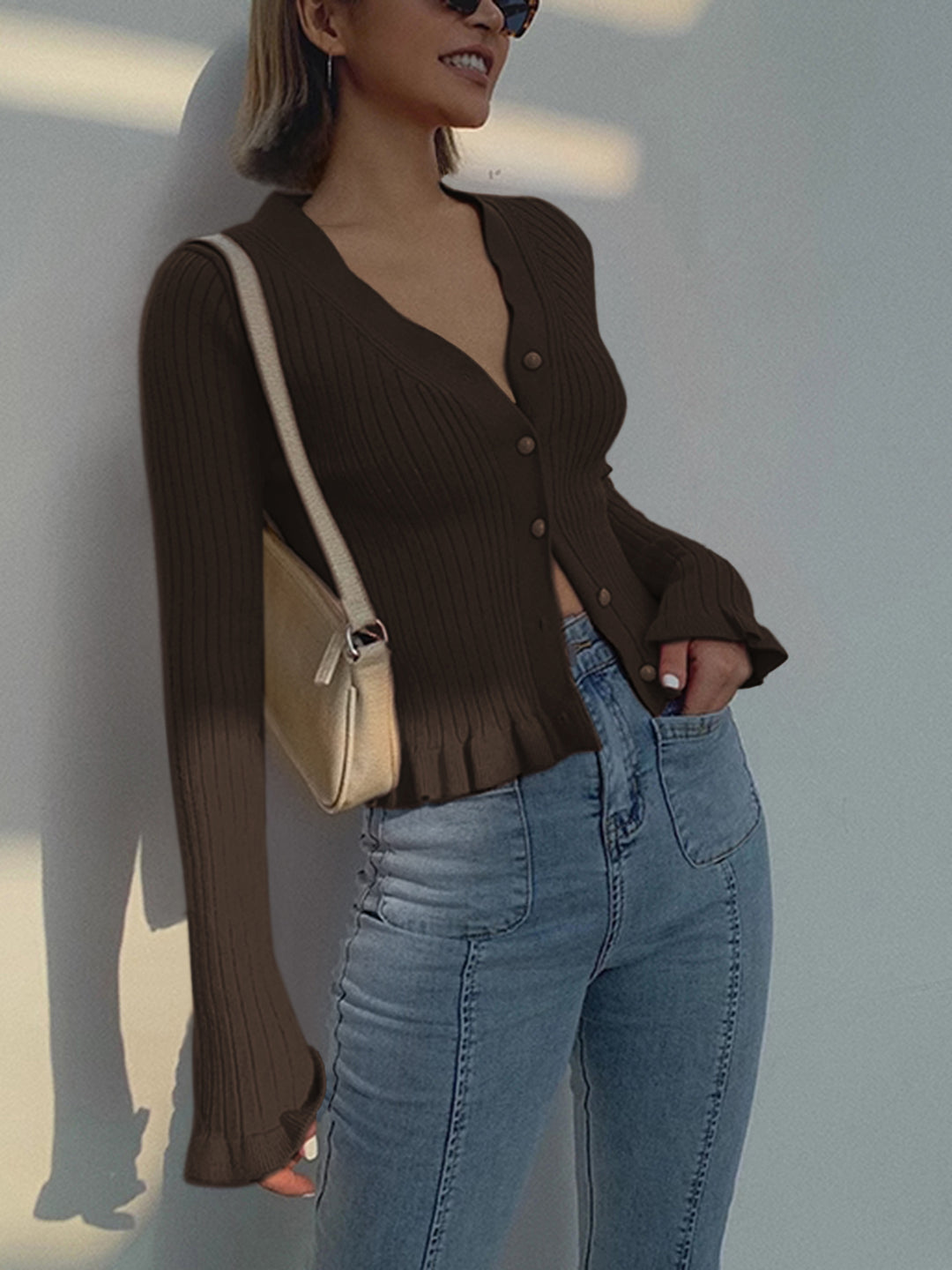トップス MAISON SPECIAL LaceDocking FrillCardigan MAISON SPECIAL（メゾンスペシャル）の「Lace Docking Frill