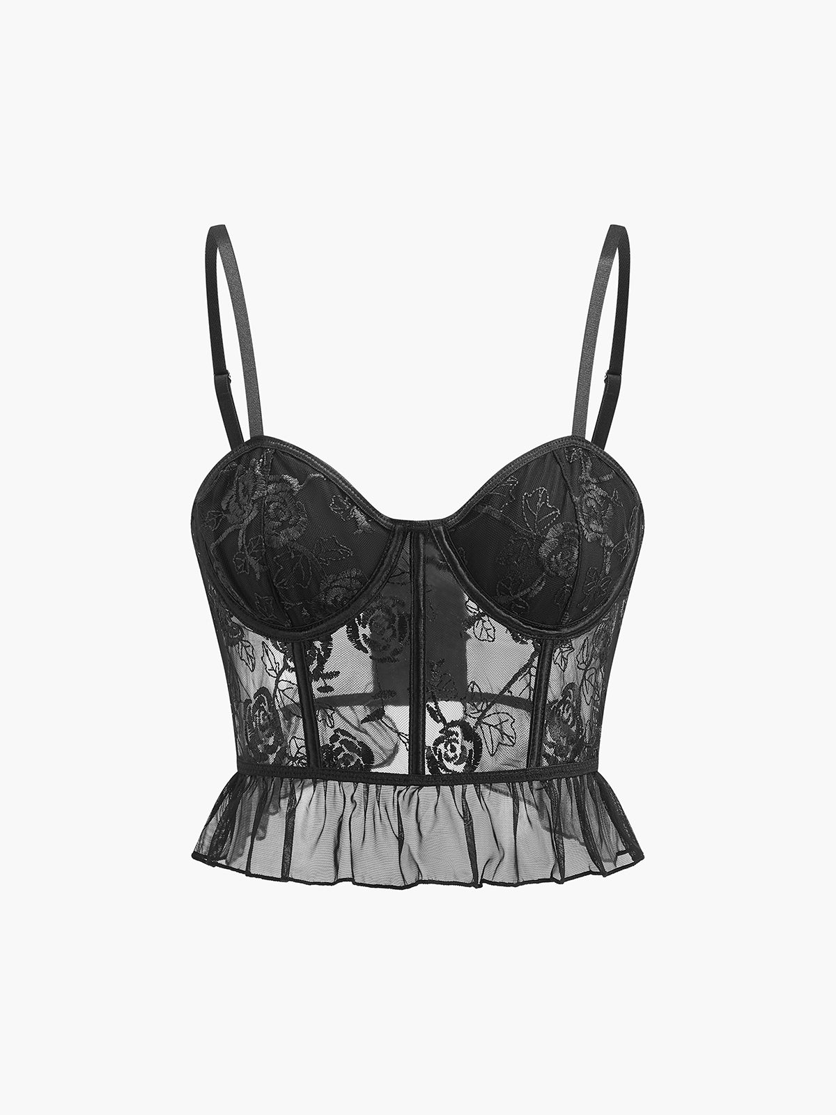 Floral lace corset