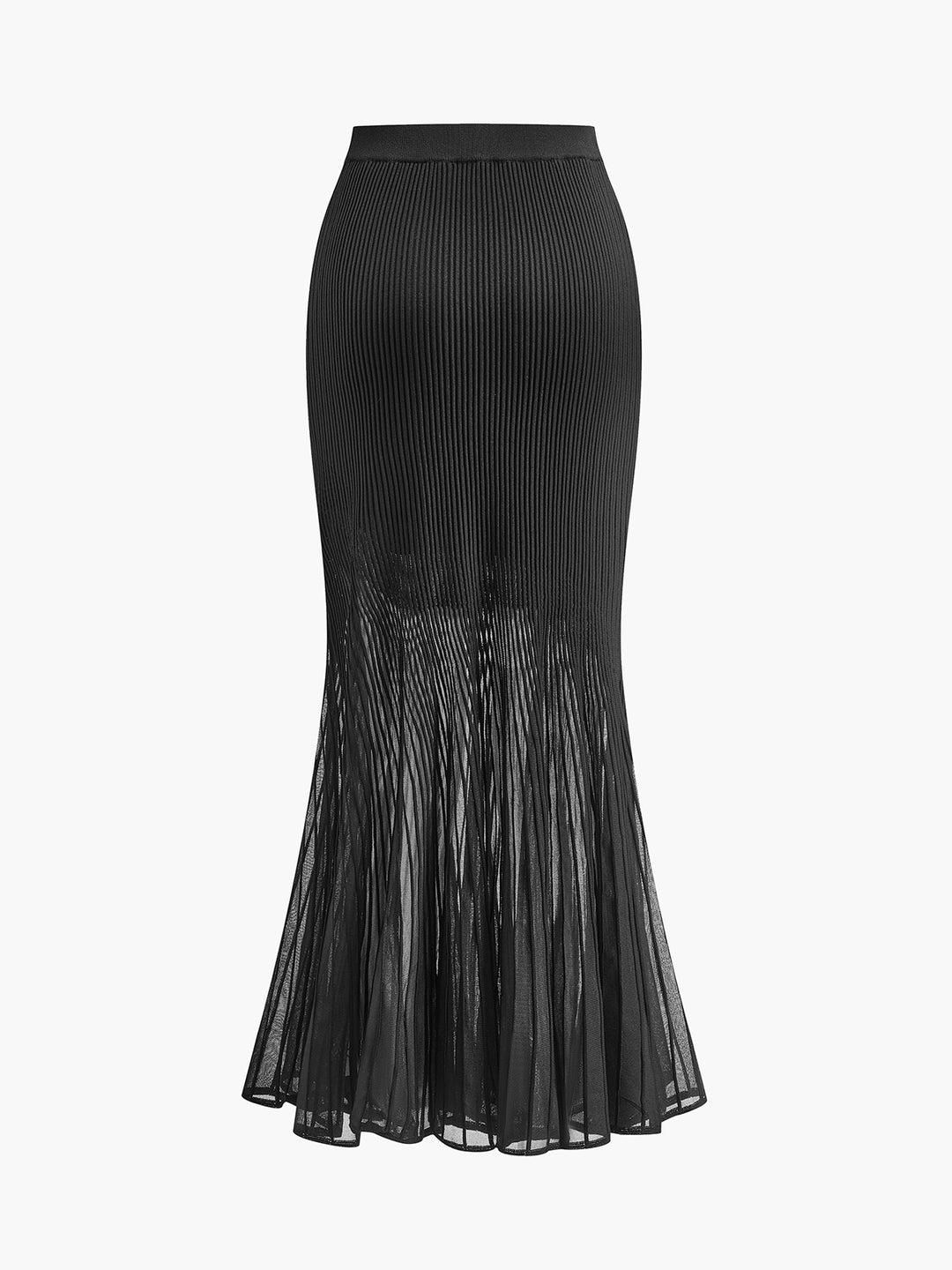 Knit Pleated Semi-sheer Maxi Skirt | COMMENSE Knit Pleated Semi-sheer Maxi Skirt | COMMENSE