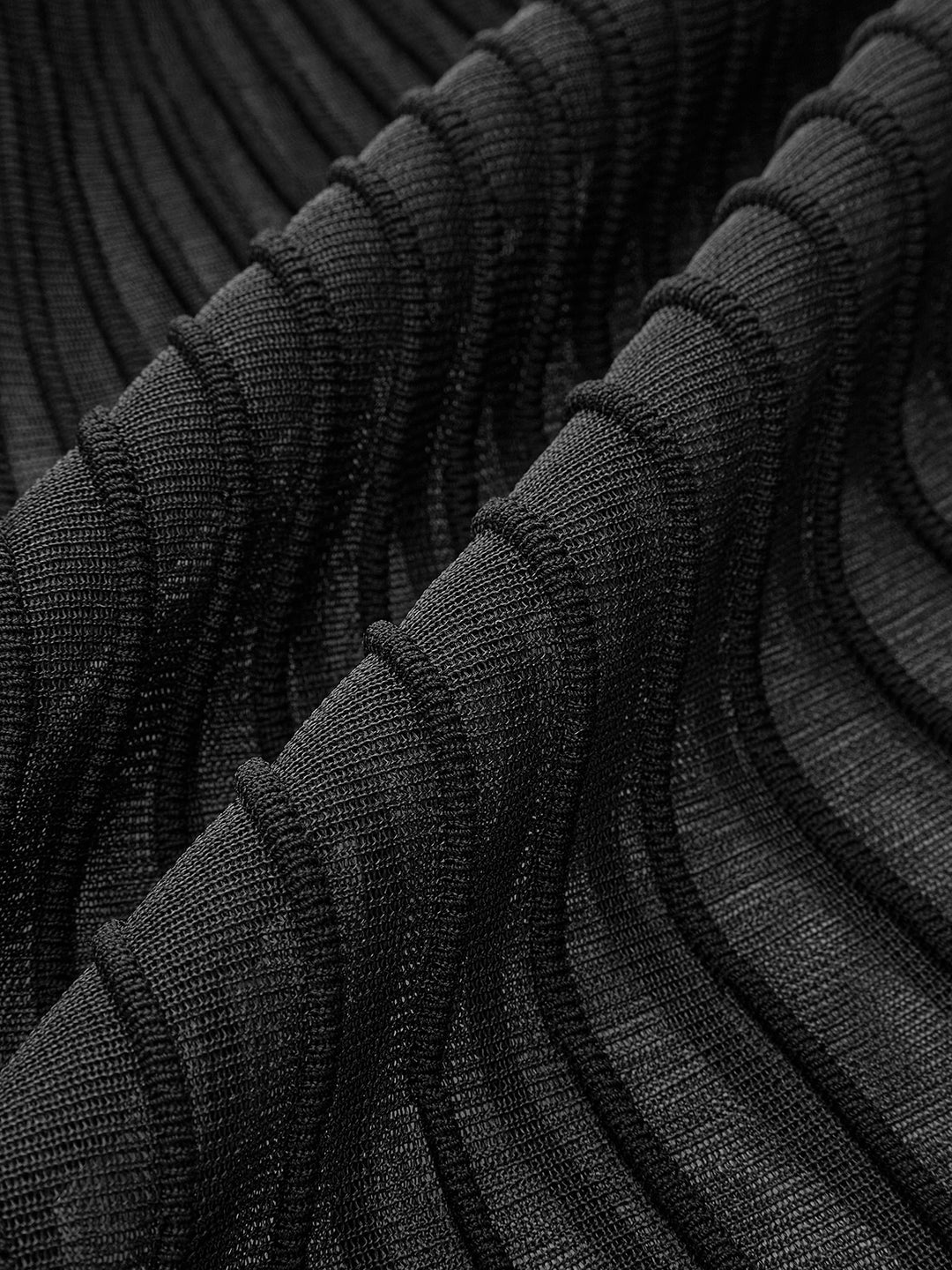 Knit Pleated Semi-sheer Maxi Skirt – COMMENSE