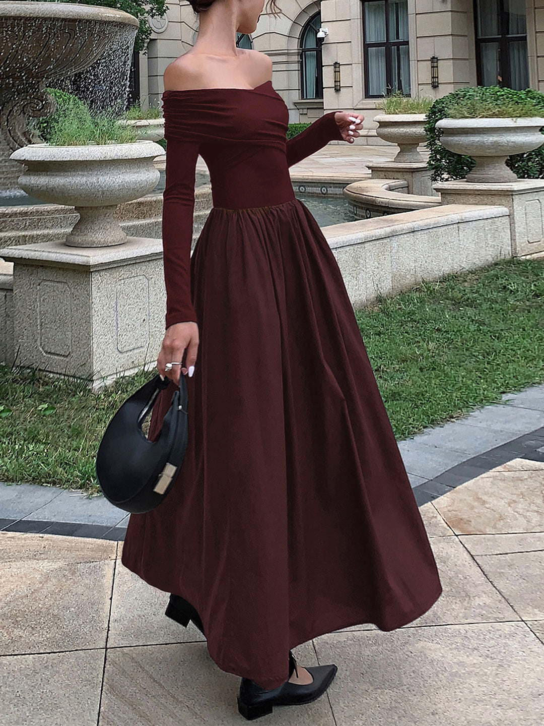 スーツ・フォーマル・ドレス Maison celon off shoulder drape dress shirring drape dress – célon