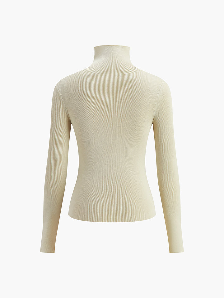 Two Tone Double Sided Long Sleeve Knit Top – COMMENSE