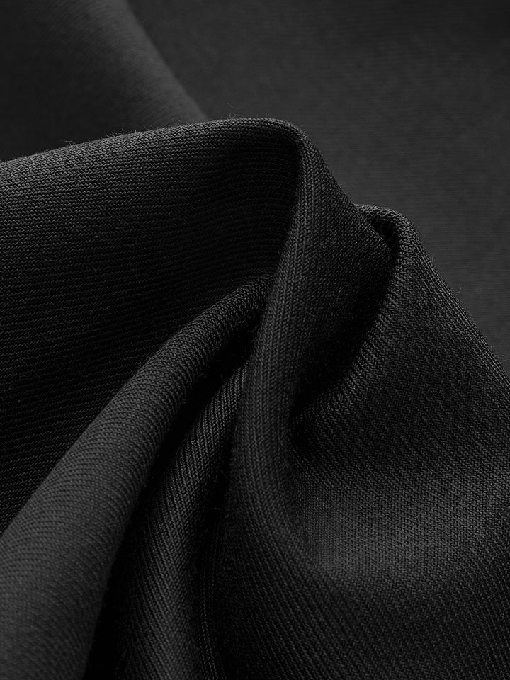 Asymmetrical Layer Button Baggy Wide Leg Pants Tailored Wrap Trousers - Black - M Asymmetrical Layer Button Baggy Wide Leg Pants Tailored Wrap Trousers - Black - M