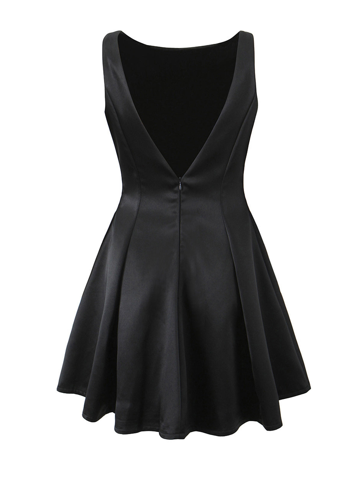 Back V-Neck Sleeveless Flare Dress | COMMENSE Back V-Neck Sleeveless Flare Dress | COMMENSE